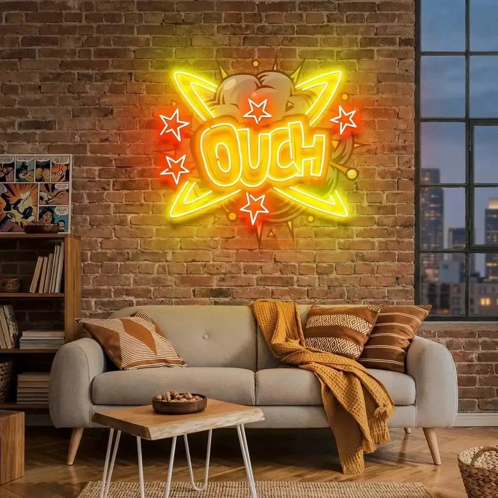 Ouch Artwork Led Neon Sign Light by VN339
