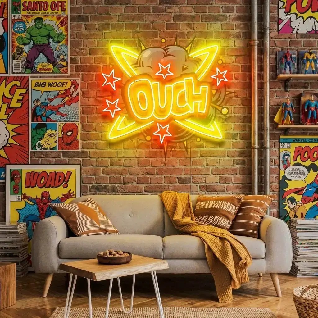Ouch Artwork Led Neon Sign Light by VN339