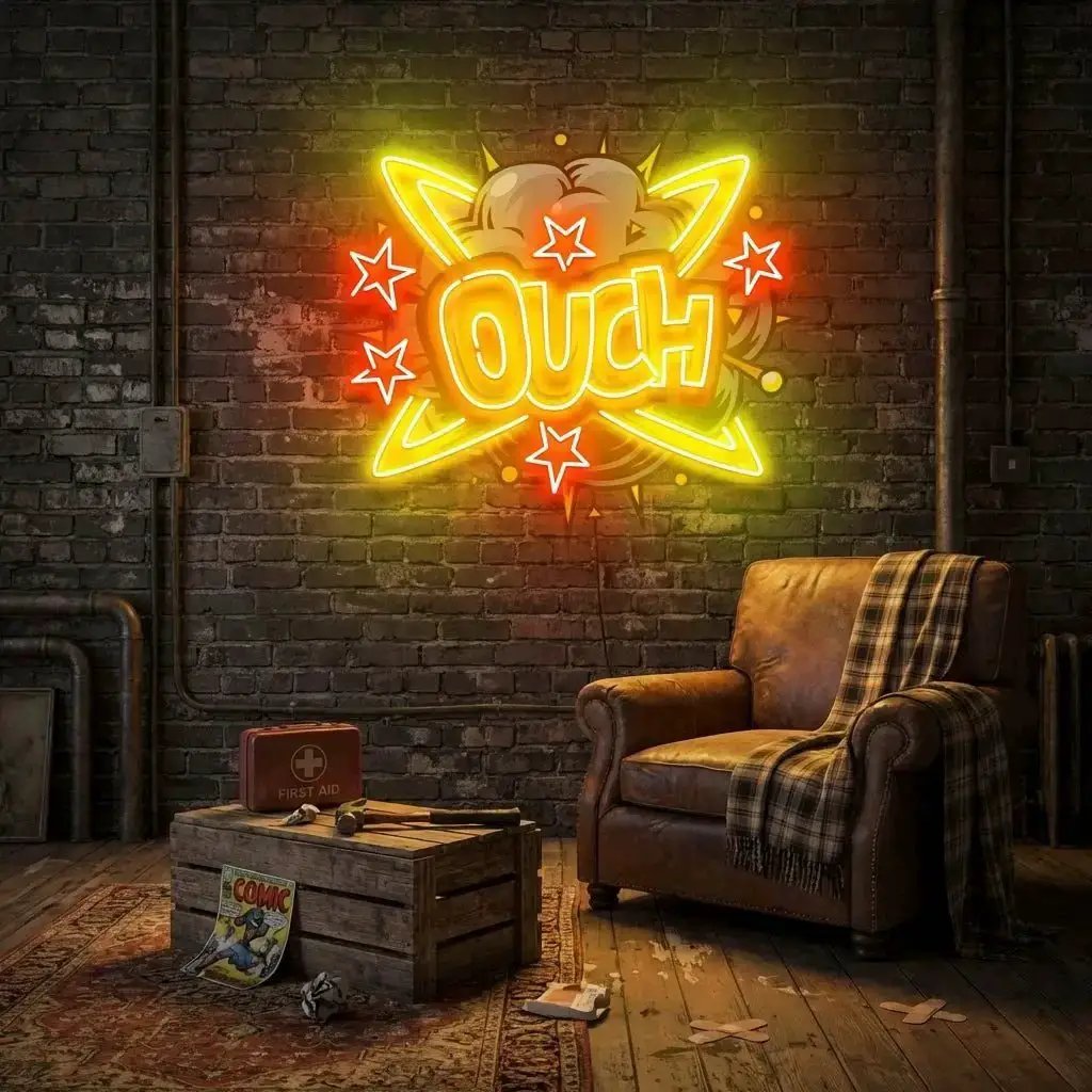 Ouch Artwork Led Neon Sign Light by VN339