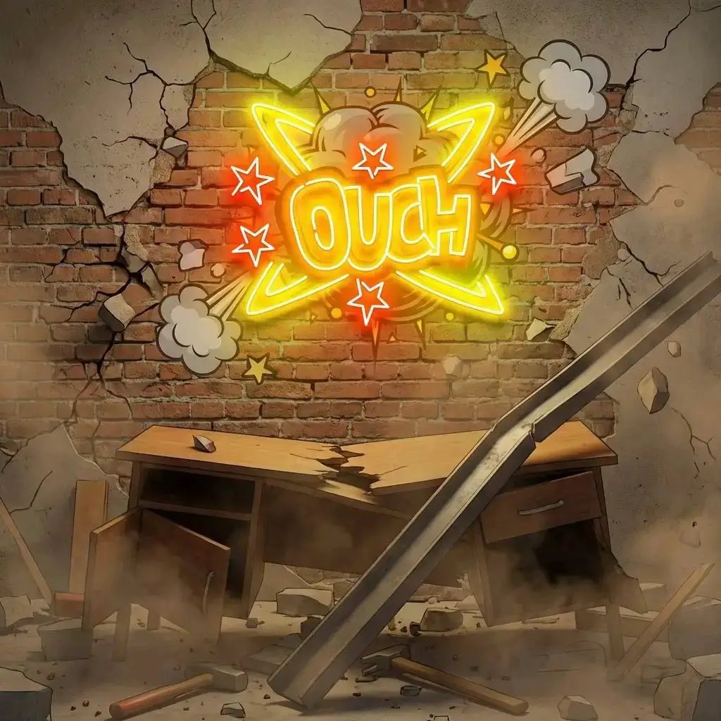 Ouch Artwork Led Neon Sign Light by VN339
