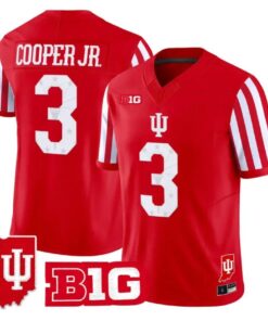 Omar Cooper Jr Jersey #3 Indiana Hoosiers 2026 Indiana State Patch Vapor Stitched