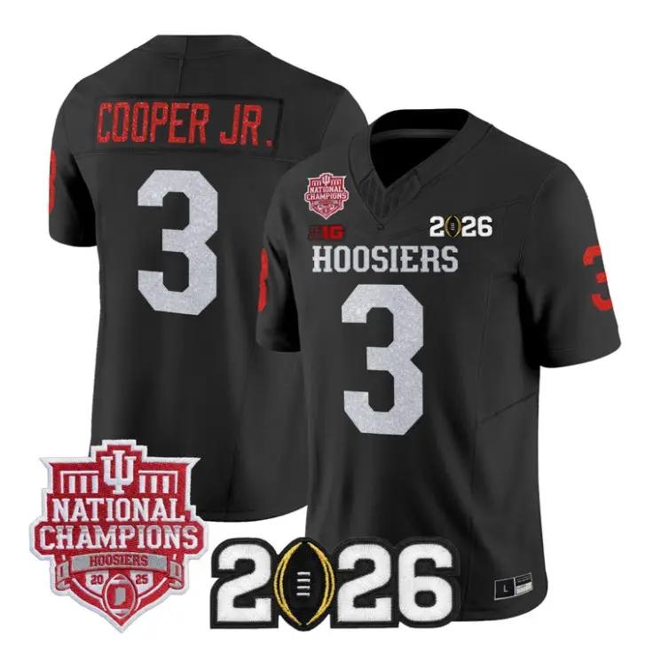 Omar Cooper Jr Jersey #3 Indiana Hoosiers 2026 Glitter Vapor Stitched by My Store NCAA Football Jerseys