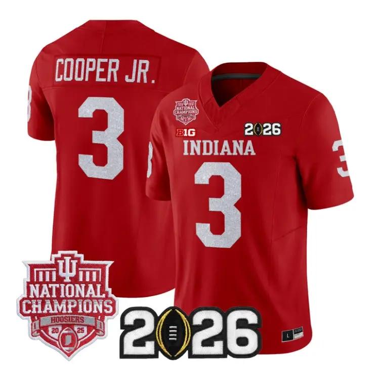 Omar Cooper Jr Jersey #3 Indiana Hoosiers 2026 Glitter Vapor Stitched by My Store NCAA Football Jerseys
