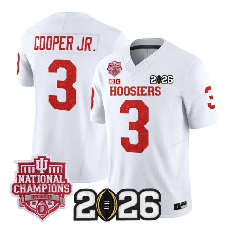 Omar Cooper Jr Jersey #3 Indiana Hoosiers 2026 Glitter Vapor Stitched by My Store NCAA Football Jerseys