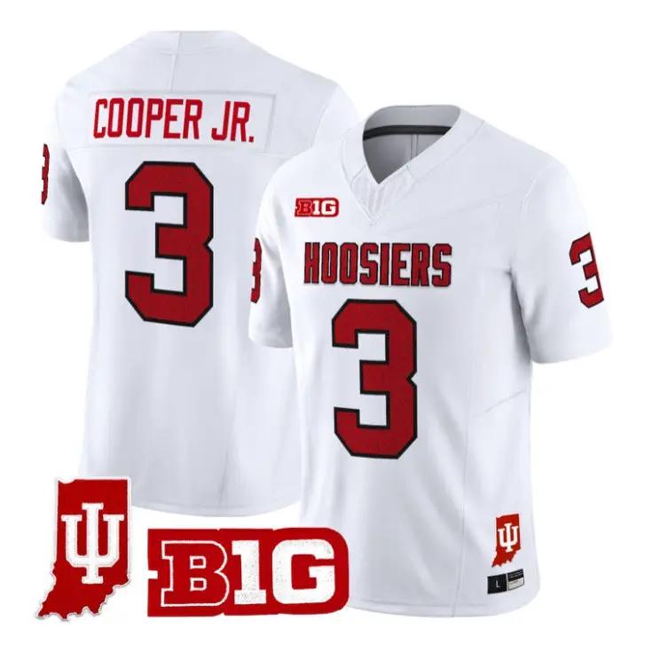 Omar Cooper Jr Jersey #3 Indiana Hoosiers 90s Throwback 2026 All Stitched by My Store NCAA Football Jerseys