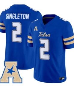 Oran Singleton Jr Jersey #2 Tulsa Golden Hurricane 2026 All Stitched by My Store NCAA Football Jerseys