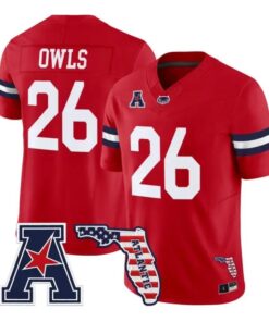 Owls Jersey #26 Florida Atlantic Owls 2026 Florida Patch Vapor Stitched