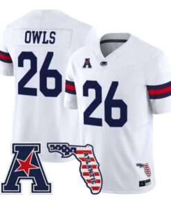 Owls Jersey #26 Florida Atlantic Owls 2026 Florida Patch Vapor Stitched
