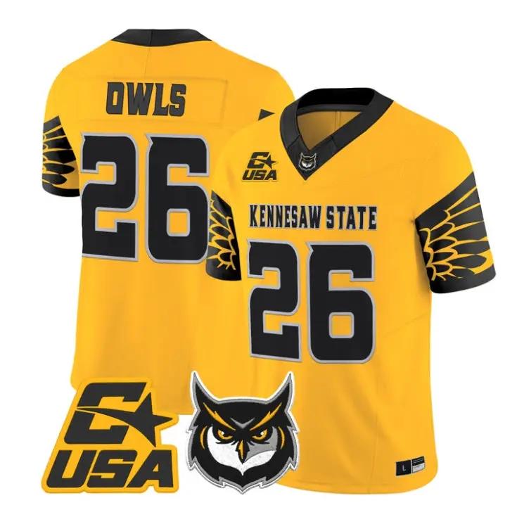 Owls Jersey #26 Kennesaw State Owls 2026 Vapor Limited All Stitched by My Store NCAA Football Jerseys