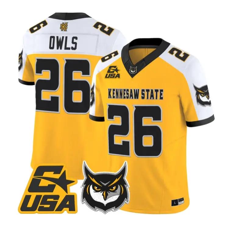 Owls Jersey #26 Kennesaw State Owls 2026 Vapor Limited All Stitched by My Store NCAA Football Jerseys