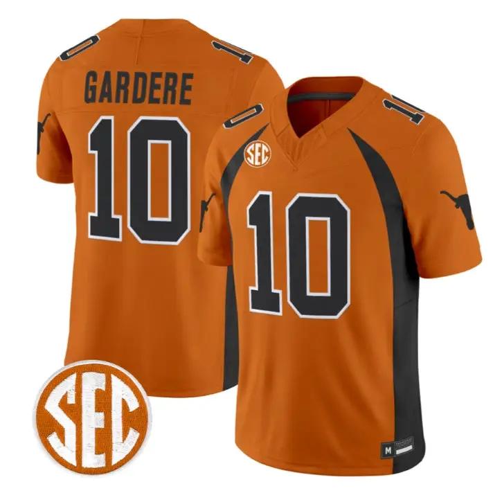 Peter Gardere Jersey #10 Texas Longhorns 1990 Throwback 2026 Vapor All Stitched - Top Design Fan Peter Gardere Jersey #10 Texas Longhorns 1990 Throwback 2026 Vapor All Stitched