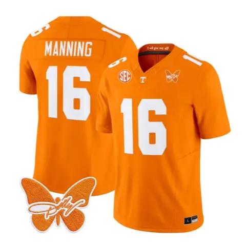 Peyton Manning Jersey #16 Tennessee Volunteers 2026 Stitched by My Store NCAA Football Jerseys