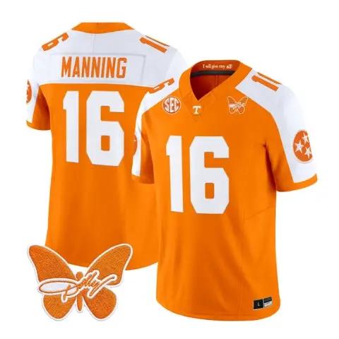 Peyton Manning Jersey #16 Tennessee Volunteers 2026 Stitched by My Store NCAA Football Jerseys