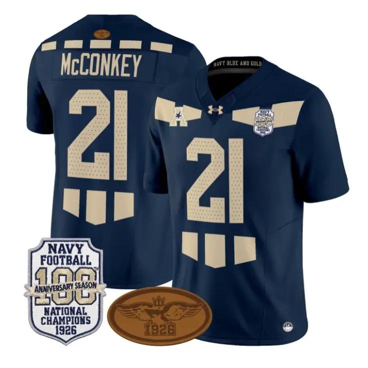 Phil McConkey Jersey #21 Navy Midshipmen 1926 National Championship All Stitched - Top Design Fan Phil McConkey Jersey #21 Navy Midshipmen 1926 National Championship All Stitched