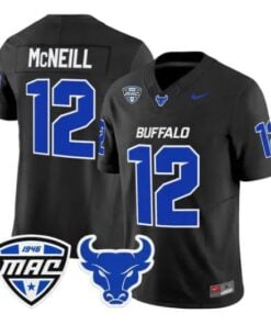 Qur'an Q McNeill Jersey #12 Buffalo Bulls 2026 All Stitched by My Store NCAA Football Jerseys