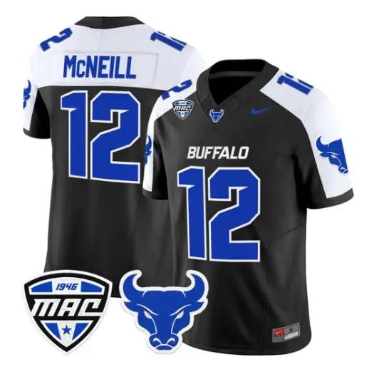Qur'an Q McNeill Jersey #12 Buffalo Bulls 2026 All Stitched by My Store NCAA Football Jerseys