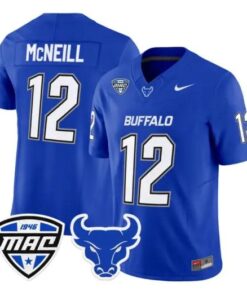 Qur'an Q McNeill Jersey #12 Buffalo Bulls 2026 All Stitched by My Store NCAA Football Jerseys