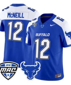 Qur'an Q McNeill Jersey #12 Buffalo Bulls 2026 All Stitched by My Store NCAA Football Jerseys
