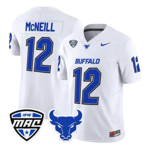 Qur'an Q McNeill Jersey #12 Buffalo Bulls 2026 All Stitched by My Store NCAA Football Jerseys