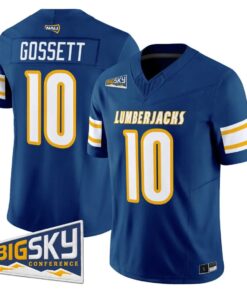 Quran Gossett Jersey #10 Northern Arizona Lumberjacks 2026 Vapor Stitched