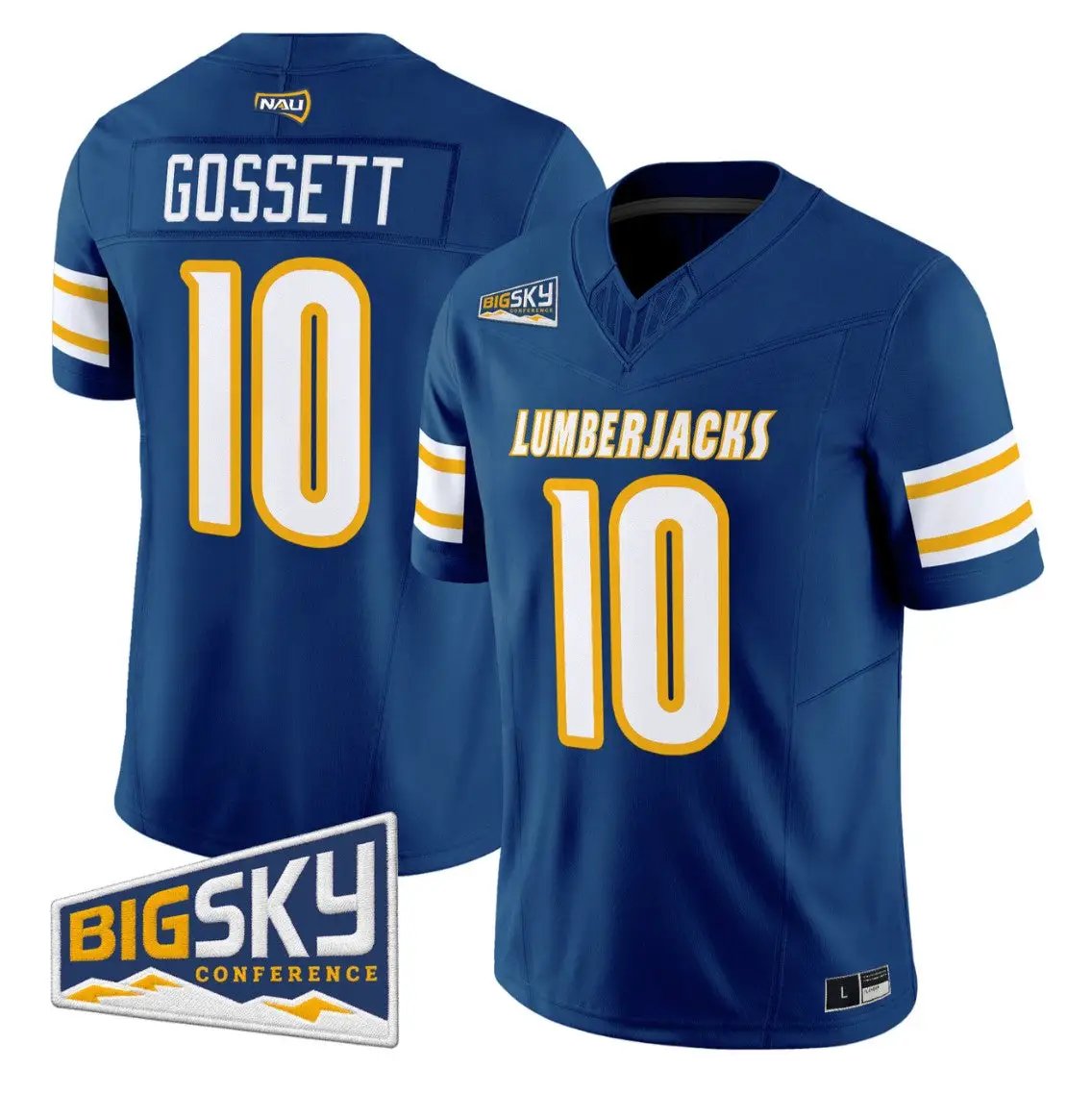 Quran Gossett Jersey #10 Northern Arizona Lumberjacks 2026 Vapor Stitched