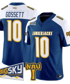 Quran Gossett Jersey #10 Northern Arizona Lumberjacks 2026 Vapor Stitched