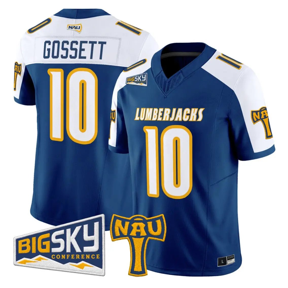 Quran Gossett Jersey #10 Northern Arizona Lumberjacks 2026 Vapor Stitched