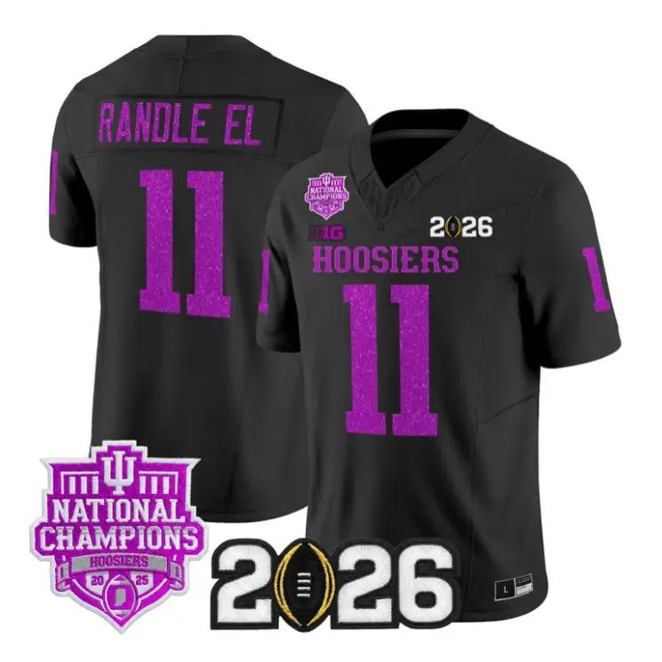 Randle El Jersey #11 Indiana Hoosiers 2026 Glitter Vapor All Stitched by My Store NCAA Football Jerseys
