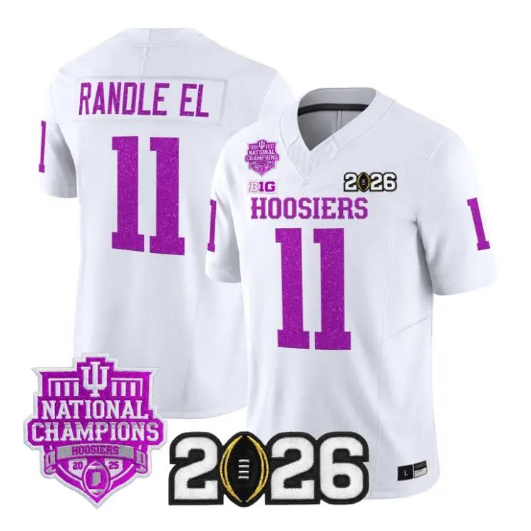 Randle El Jersey #11 Indiana Hoosiers 2026 Glitter Vapor All Stitched by My Store NCAA Football Jerseys
