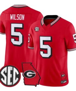 Raylen Wilson Jersey #5 Georgia Bulldogs 1995 Throwback 2026 Vapor All Stitched