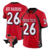 Red Raiders Jersey #26 Texas Tech Red Raiders 2026 Throwback All Stitched - Top Design Fan Red Raiders Jersey #26 Texas Tech Red Raiders 2026 Throwback All Stitched