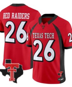 Red Raiders Jersey #26 Texas Tech Red Raiders 2026 Throwback All Stitched