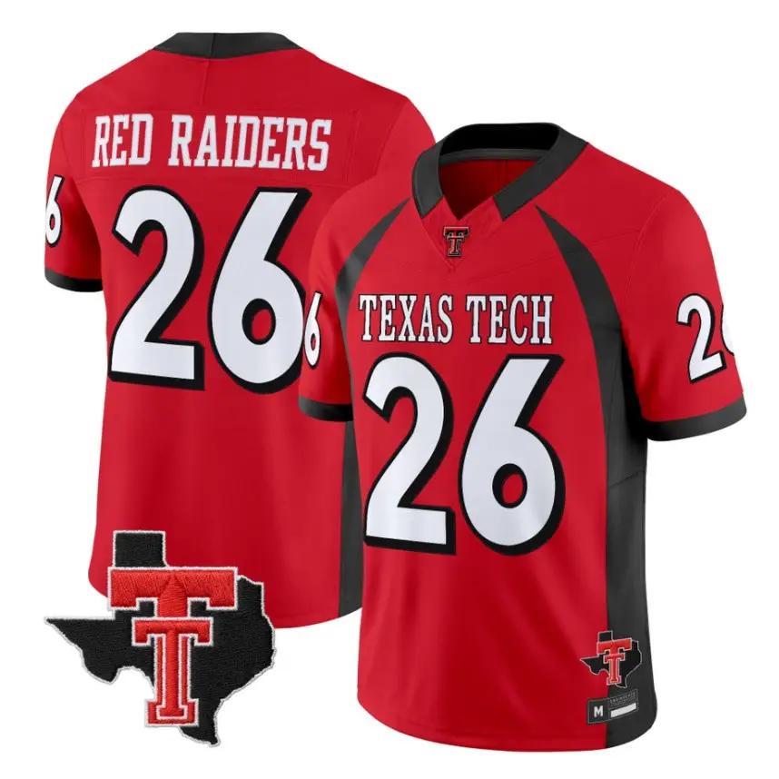 Red Raiders Jersey #26 Texas Tech Red Raiders 2026 Throwback All Stitched - Top Design Fan Red Raiders Jersey #26 Texas Tech Red Raiders 2026 Throwback All Stitched
