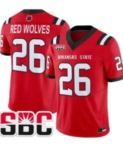 Red Wolves Jersey #26 Arkansas State Red Wolves 2026 Stitched by My Store NCAA Football Jerseys