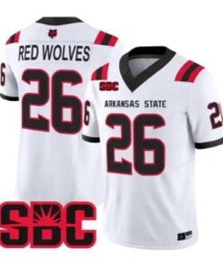Red Wolves Jersey #26 Arkansas State Red Wolves 2026 Stitched by My Store NCAA Football Jerseys