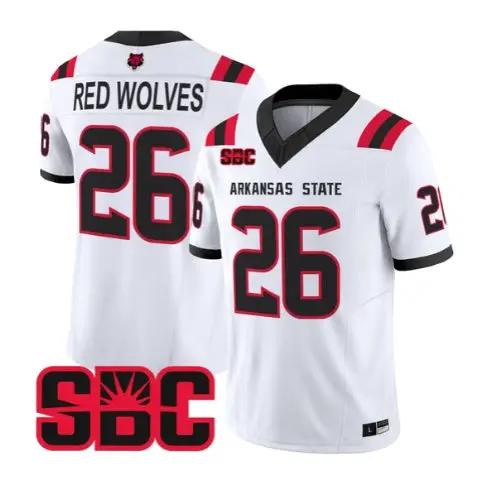Red Wolves Jersey #26 Arkansas State Red Wolves 2026 Stitched by My Store NCAA Football Jerseys
