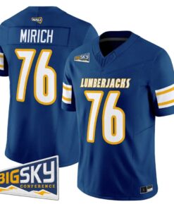 rex-mirich-jersey-76-northern-arizona-lumberjacks-2026-vapor-stitched-01 - Top Design Fan Rex Mirich Jersey #76 Northern Arizona Lumberjacks 2026 Vapor Stitched