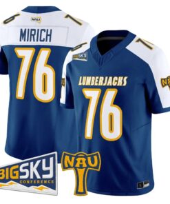 Rex Mirich Jersey #76 Northern Arizona Lumberjacks 2026 Vapor Stitched