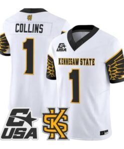 Rickie Collins Jersey #1 Kennesaw State Owls 2026 Limited Stitched by My Store NCAA Football Jerseys
