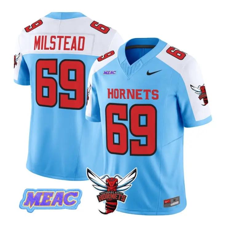 Rod Milstead Jersey #69 Delaware State Hornets 2026 Limited Stitched by My Store NCAA Football Jerseys