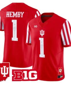 Roman Hemby Jersey #1 Indiana Hoosiers 2026 Indiana State Patch Vapor Stitched