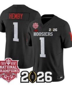 Roman Hemby Jersey #1 Indiana Hoosiers 2026 Glitter Vapor All Stitched by My Store NCAA Football Jerseys
