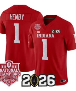 Roman Hemby Jersey #1 Indiana Hoosiers 2026 Glitter Vapor All Stitched by My Store NCAA Football Jerseys