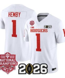 Roman Hemby Jersey #1 Indiana Hoosiers 2026 Glitter Vapor All Stitched by My Store NCAA Football Jerseys