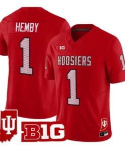 Roman Hemby Jersey #1 Indiana Hoosiers 90s Throwback 2026 Vapor Stitched by My Store NCAA Football Jerseys