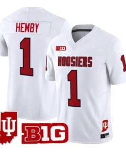 Roman Hemby Jersey #1 Indiana Hoosiers 90s Throwback 2026 Vapor Stitched by My Store NCAA Football Jerseys