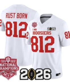 Rust Born Jersey #812 Indiana Hoosiers 2026 Glitter Vapor All Stitched by My Store NCAA Football Jerseys