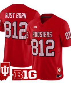 Rust Born Jersey #812 Indiana Hoosiers 90s Throwback 2026 Limited Stitched by My Store NCAA Football Jerseys