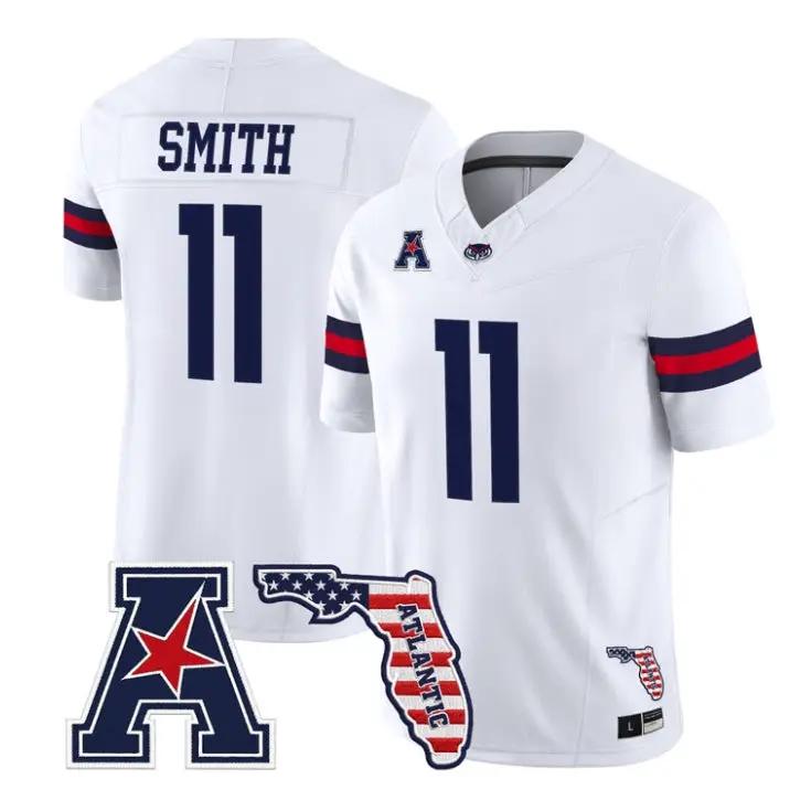 Rusty Smith Jersey #11 Florida Atlantic Owls 2026 Florida Patch Stitched
