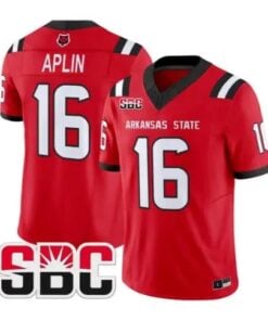 Ryan Aplin Jersey #16 Arkansas State Red Wolves 2026 Stitched by My Store NCAA Football Jerseys